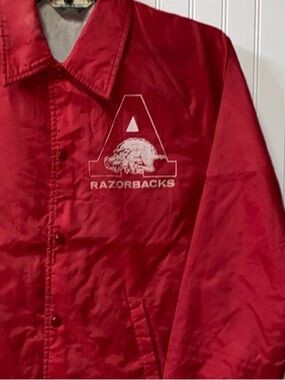 60s Vintage Arkansas Razorbacks Windbreaker Jacket S Go Hogs